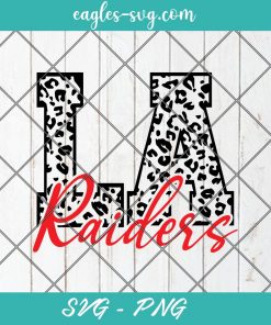 LA Raiders Leopard Print SVG, LA Leopard Svg, Los Angeles Raiders Svg, Cut Files for Cricut & Silhouette, Png, Clip Art