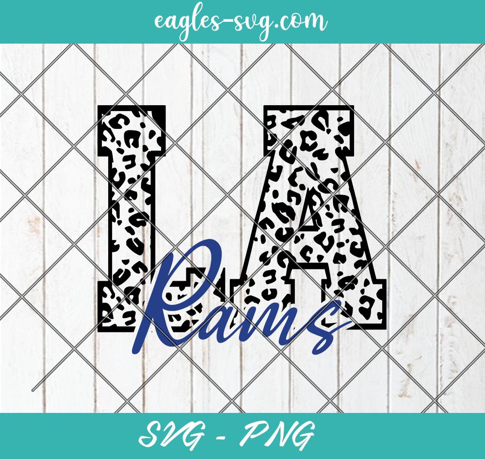 LA Rams Leopard Print SVG, LA Leopard Svg, Los Angeles Rams Svg, Cut Files for Cricut & Silhouette, Png, Clip Art