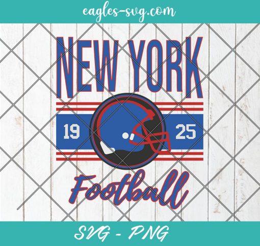 New York Football Retro Svg, Vintage New York Svg, Cute NYC Football 1925 Svg, NY 90s Svg, Cut Files for Cricut & Silhouette, Png, Clip Art