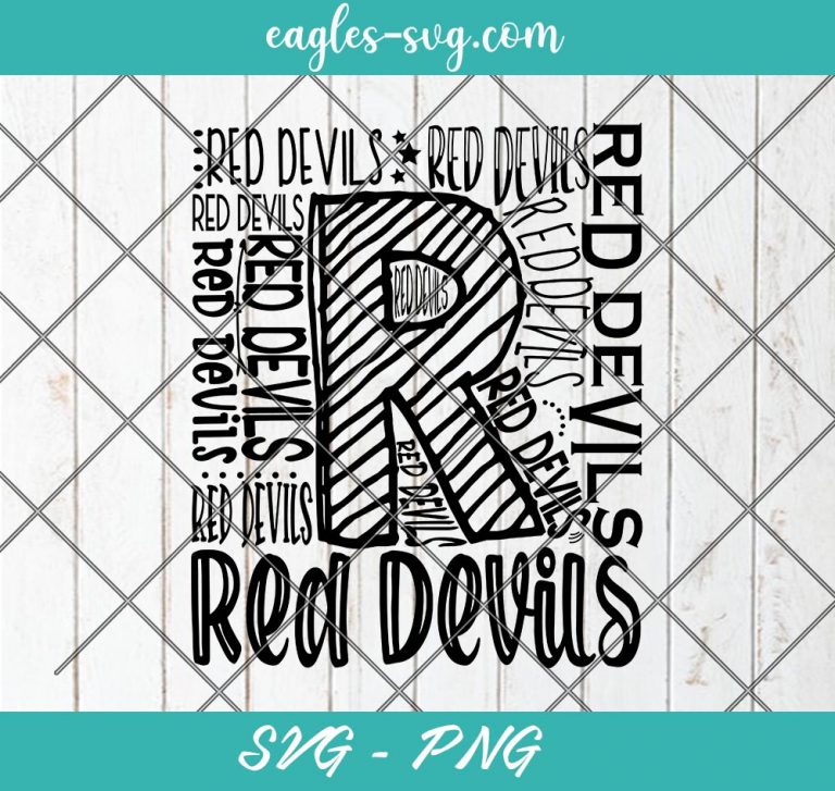 Red Devils Typography svg, Red Devils SVG, Red Devils School Spirit svg ...