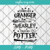 Study Like Granger Protect Like Weasley Live Like Potter Svg, Cut Files for Cricut & Silhouette, Png, Clip Art