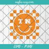 Tennessee Checkered Smiley Distressed & Solid SVG, PNG, Football, Game Day, Touchdown, Sublimation, Cricut