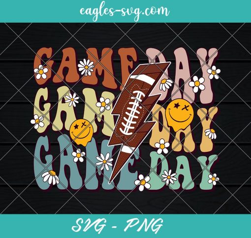 Game Day Retro Football Lightning Svg, Tis the season Svg, Autumn Svg, Fall Football Season Svg Cricut, Png Sublimation