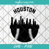 Houston Baseball Skyline Svg, Astros Citycap Svg, Cut Files for Cricut & Silhouette, Png