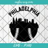 Philadelphia Baseball Skyline Svg, Retro Philly Cityscap Svg, Cut Files for Cricut & Silhouette, Png, Phillies Svg