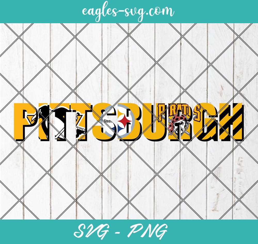 Pittsburgh Sports Teams Pittsburgh Penguins Pittsburgh Steelers Pittsburgh Pirates SVG PNG Cricut Clip Art