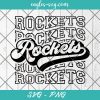 Rockets Echo Svg, School Spirit Retro Svg, Mascot Pride, Rockets Stacked Svg, Cut Files for Cricut & Silhouette, Png, Custom