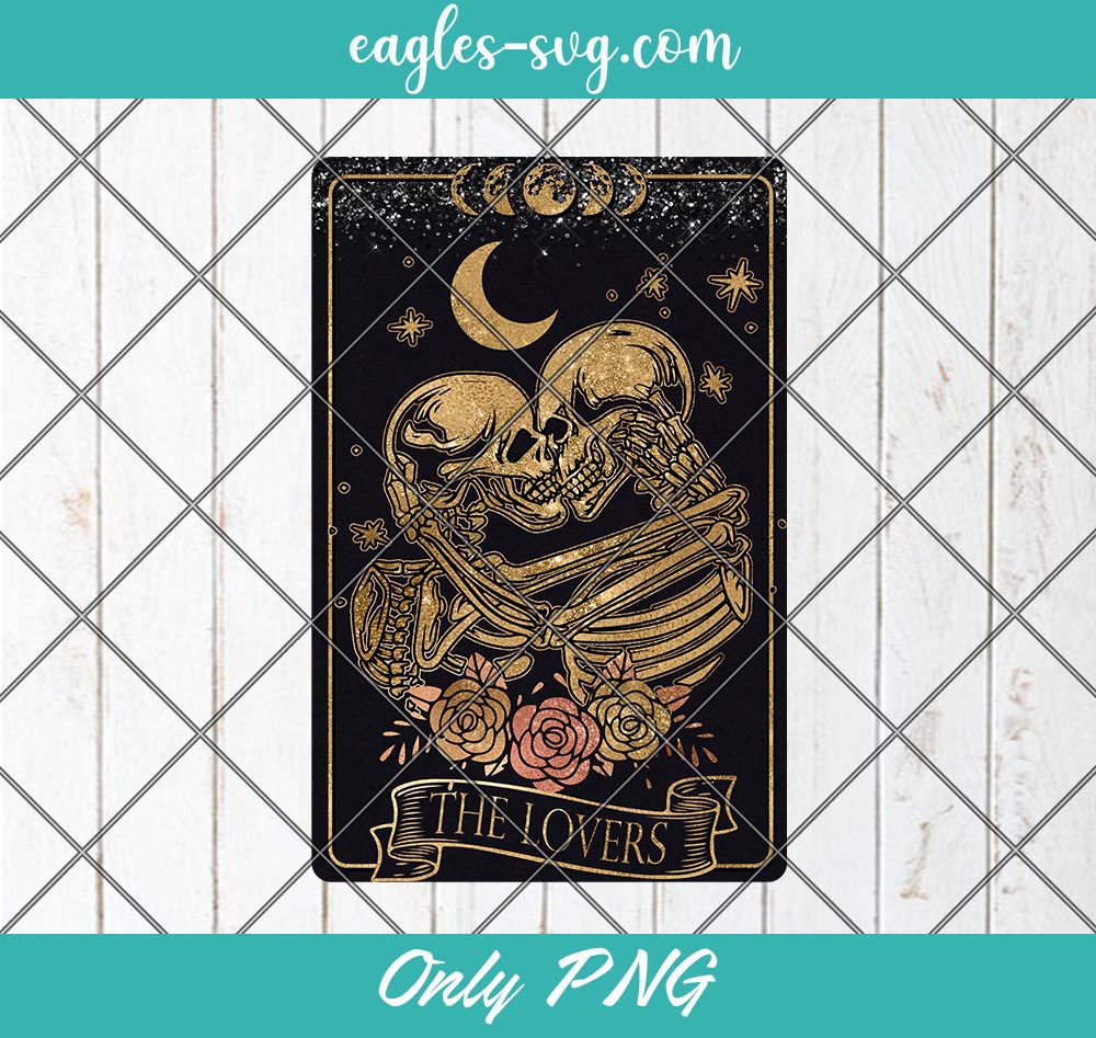 The Lovers Tarot Card Halloween Png Sublimation, Halloween Sublimation Design