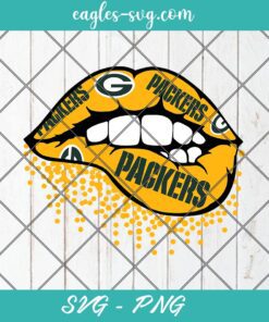 Green Bay Packers Lips SVG Packers Lips vector File Green Bay Packers Lips Football Svg Cut Files PNG, SVG