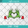 Grinch Hands Heart SVG PNG - Christmas SVG & PNG, Instant download