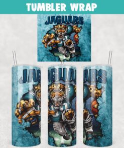Jacksonville Jaguars Mascot Art Tumbler Wrap