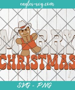 Merry Christmas Cowboy Gingerbread SVG PNG