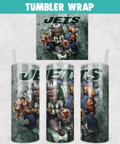 New York Jets Mascot Art Tumbler Wrap