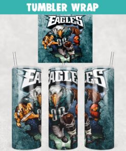 Philadelphia Eagles Mascot Art Tumbler Wrap