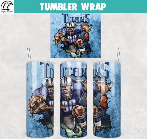 Tennessee Titans Mascot Art Tumbler Wrap PNG File Digital Download
