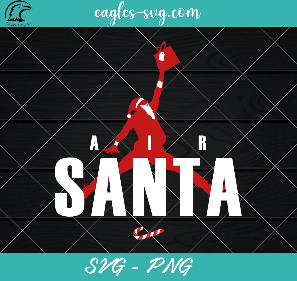 Air Santa Jordan Basketball Funny Christmas Jumper SVG PNG Cricut Sublimation File