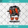 Cleveland Browns Mom SVG PNG, Cleveland Browns Gameday Messy Bun SVG PNG Cricut Cameo Sublimation Files
