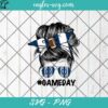 Indianapolis Colts Mom SVG PNG, Indianapolis Colts Gameday Messy Bun SVG PNG Cricut Cameo Sublimation Files