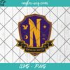 Nevermore Academy Logo SVG PNG, Wednesday Svg, Wednesday Png, Addams Family SVG Cricut Cameo File Sublimation Digital Download