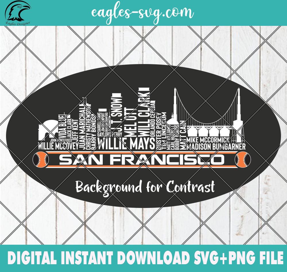 San Francisco Giants Team All Time Legends Graphic Skyline SVG