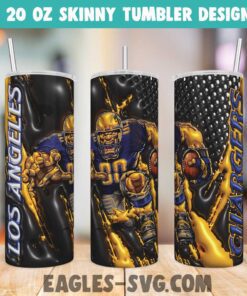 Puffy los angeles chargers mascot Tumbler Wrap