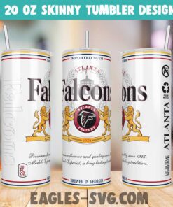 Atlanta Falcons Modelo Beer Tumbler Wrap PNG