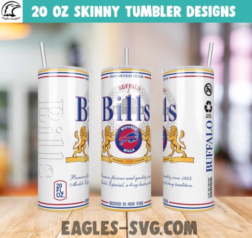 Buffalo Bills Modelo Beer Tumbler Wrap PNG