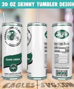Champion Claw New York Jets Tumbler Wrap PNG