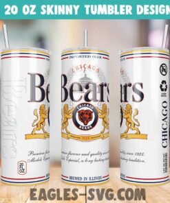 Chicago Bears Modelo Beer Tumbler Wrap PNG
