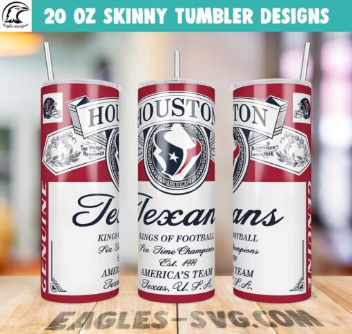 Houston Texans Budweiser Tumbler Wrap PNG