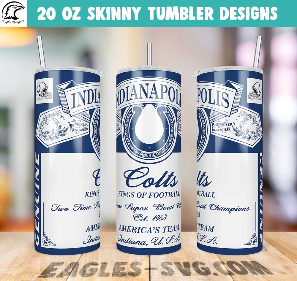 Indianapolis Colts Budweiser Tumbler Wrap PNG