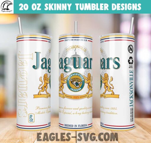 Jacksonville Jaguars Modelo Beer Tumbler Wrap PNG