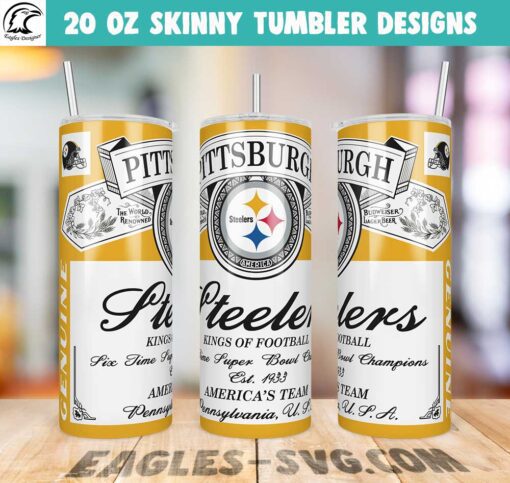 Pittsburgh Steelers Budweiser Tumbler Wrap PNG