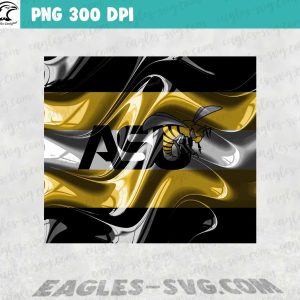 Alabama State Hornets Wave Tumbler Wrap PNG Design - Image 2