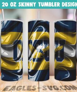 Coppin State Eagles Wave Tumbler Wrap PNG Design
