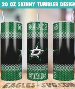 Dallas Stars Ugly Sweater Tumbler Wrap PNG