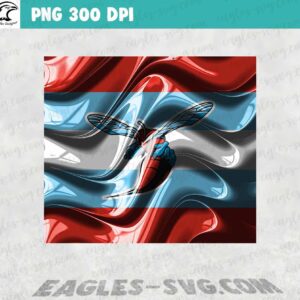 Delaware State Hornets Wave Tumbler Wrap PNG Design - Image 2