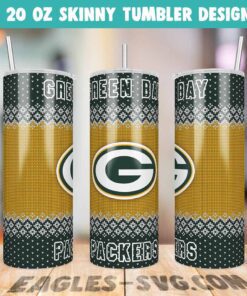 Green Bay Packers Ugly Sweater Tumbler Wrap PNG