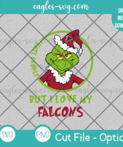 Grinch I Hate People But I Love My Falcons SVG PNG Cut file