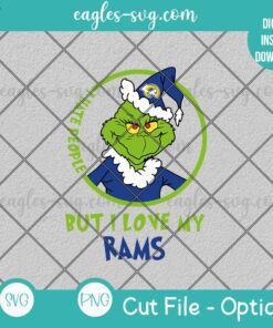 Grinch I Hate People But I Love My Rams SVG PNG Cut file