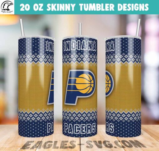 Indiana Pacers Ugly Sweater Tumbler Wrap PNG