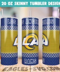Los Angeles Rams Ugly Sweater Tumbler Wrap PNG