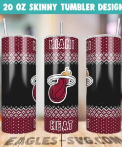 Miami Heat Ugly Sweater Tumbler Wrap PNG