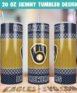 Milwaukee Brewers Ugly Sweater Tumbler Wrap PNG