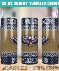 New Orleans Pelicans Ugly Sweater Tumbler Wrap PNG