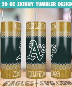 Oakland Athletics Ugly Sweater Tumbler Wrap PNG