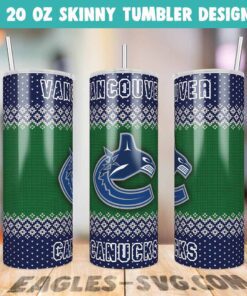 Vancouver Canucks Ugly Sweater Tumbler Wrap PNG