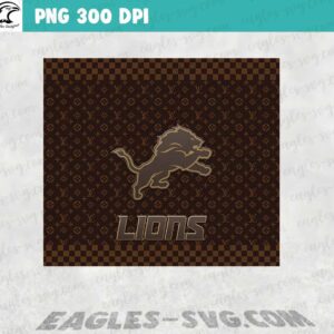 Detroit Lions Louis Vuitton Tumbler Wrap PNG