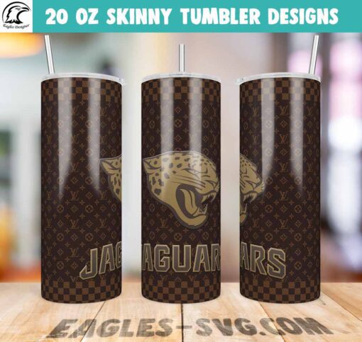 Jacksonville Jaguars Louis Vuitton Tumbler Wrap PNG