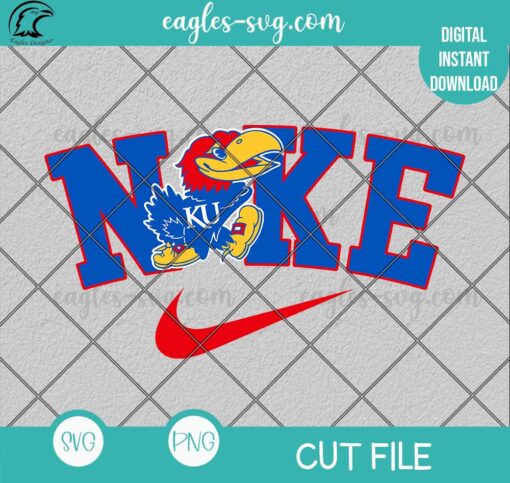 Nike Kansas Jayhawks Logo SVG PNG Cricut Silhouette Cut file